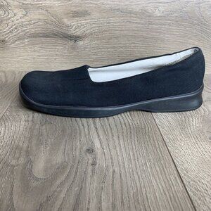 Keds Stretch Womens Size 7.5 Black Comfort Slip On Shoes Square Toe Flats